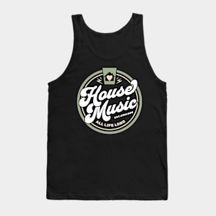 HOUSE MUSIC  - Circle Heart House (army/tan) Tank Top